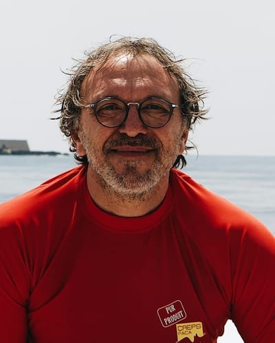 Captain George Fragkiskos at the helm of Annabella